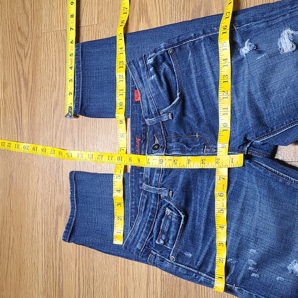 CULT OF INDIVIDUALITY 25x24 WOMEN'S GIRLS DISTRESSED DISTROYED DENIM ROGAN JEAN - Picture 3 of 8